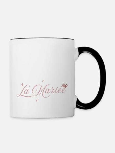 Die Braut Pink Arrow - Tasse zweifarbig - Weiß/Schwarz