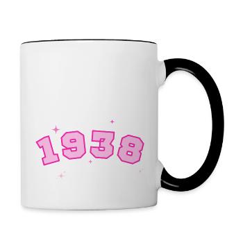 Rosenstern von 1938 - Tasse zweifarbig - Weiß/Schwarz - Rechts