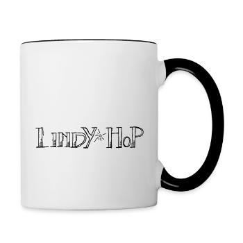 2024 LINDY hOp . Swing Shirt Sun . Jazz Blues - Contrasting Mug - white/black - Right