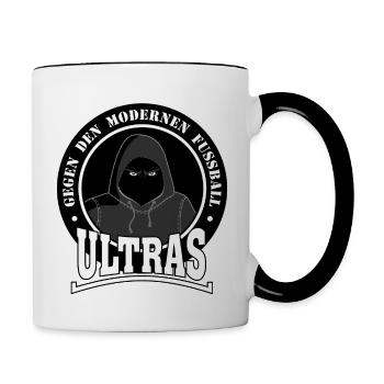 Ultras against modern football - Contrasting Mug - white/black - Right