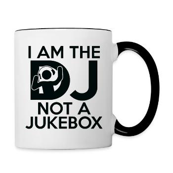 I Am The DJ Not A Jukebox - Contrasting Mug - white/black - Right