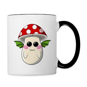 Chauve-souris crapauds - Mug contrasté - blanc/noir - Droite