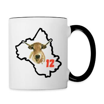 Aveyron en France - Mug contrasté - blanc/noir - Droite