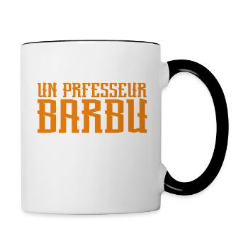 professeur barbu, citations barbe, cadeau Idée - Mug contrasté - blanc/noir - Droite