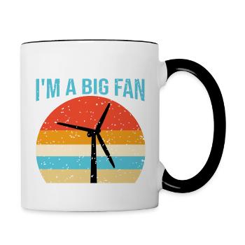 Design Renewable Energy I'm a big Fan - Mug contrasté - blanc/noir - Droite
