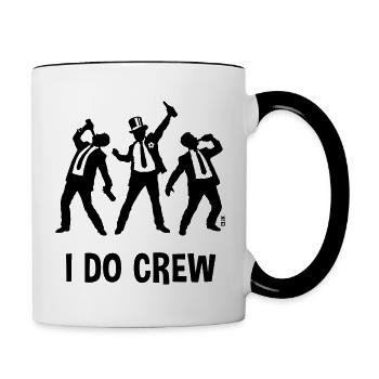 I Do Crew (Stag Night / Bachelor Party / Beer / B) - Contrasting Mug - white/black - Right