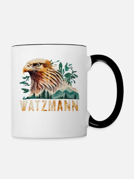 Watzmann Steinadler Bartgeier Souvenirs - Tasse zweifarbig - Weiß/Schwarz