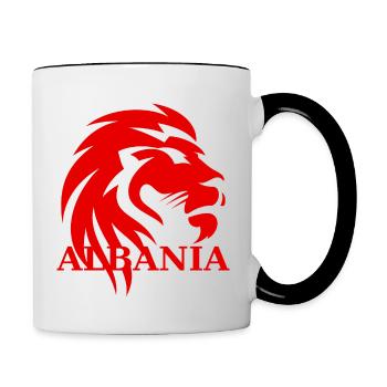 Albania Löwe - Tasse zweifarbig - Weiß/Schwarz - Rechts