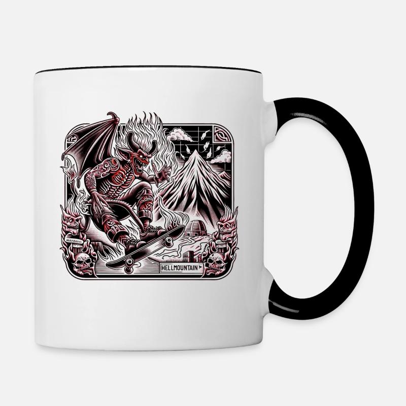 HELLMOUNTAIN #2 - Contrasting Mug - white/black