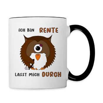Je suis à la retraite, laissez-moi passer - Mug contrasté - blanc/noir - Droite