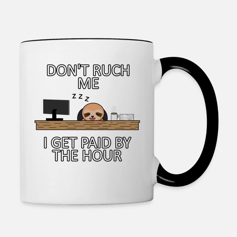 Don't ruch me - Contrasting Mug - white/black