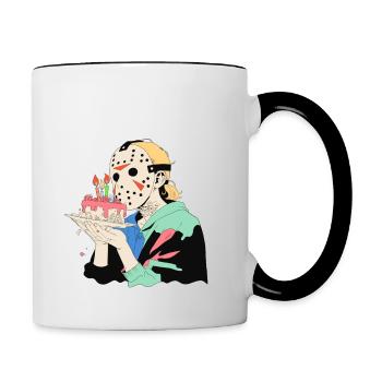 Friday 13 motivation by Jason - Contrasting Mug - white/black - Right