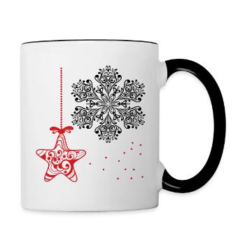 Ornament Christmas - Contrasting Mug - white/black - Right