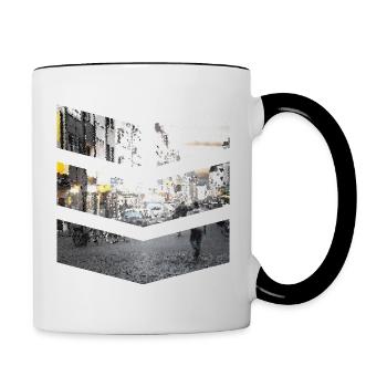 Route du diamant en Allemagne - Mug contrasté - blanc/noir - Droite