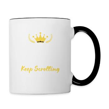 "Keep Calm and Keep Scrolling" - Screen Addict - Contrasting Mug - white/black - Right
