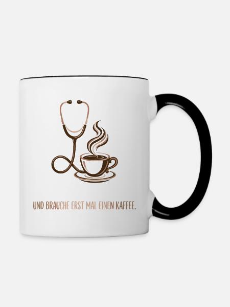 Hebamme, Kaffee, Beruf, Stolz - Tasse zweifarbig - Weiß/Schwarz