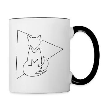 Fox Monoline - Tasse zweifarbig - Weiß/Schwarz - Rechts