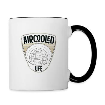 Ersatzrad-Werkzeugsatz - Aircooled Life Classic Car - Tasse zweifarbig - Weiß/Schwarz - Rechts