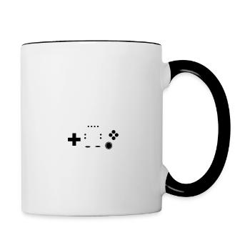 Das Leben ist ein Spiel, drücken Sie Start, um den Controller zu spielen - Tasse zweifarbig - Weiß/Schwarz - Rechts