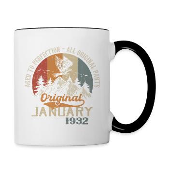 92 years of greatness since January 1932 - Contrasting Mug - white/black - Right