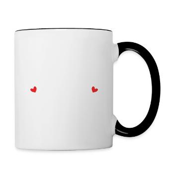 Je Suis Une Infirmière Avec Un Grand Cœur - Mug contrasté - blanc/noir - Droite