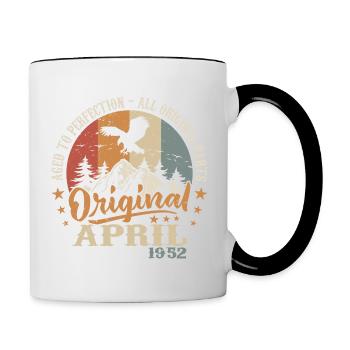 Jubilee April 1952 | Gift April 1952 - Contrasting Mug - white/black - Right