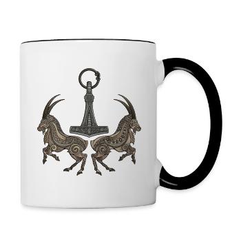 mjölnir - Mug contrasté - blanc/noir - Droite