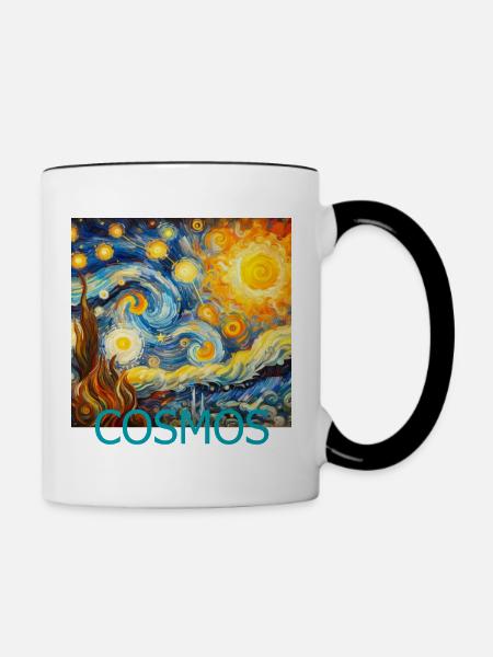 Cosmos - Tasse zweifarbig - Weiß/Schwarz