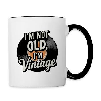 I'm Not Old, I'm Vintage - Contrasting Mug - white/black - Right