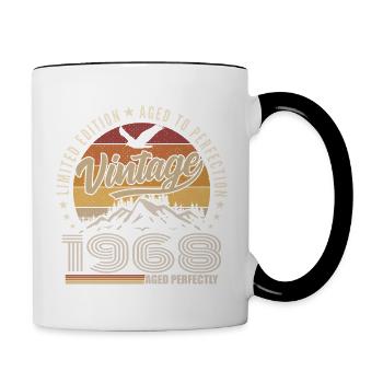 1968 Gift 57th Anniversary 1968 Vintage 1968 - Contrasting Mug - white/black - Right