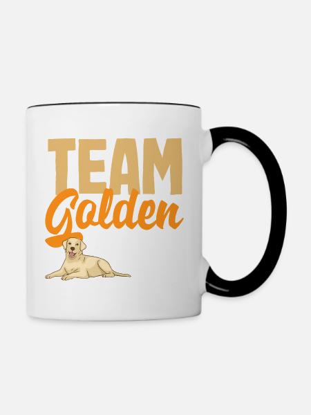 Golden Retriever Besitzer Halter Geschenk - Tasse zweifarbig - Weiß/Schwarz