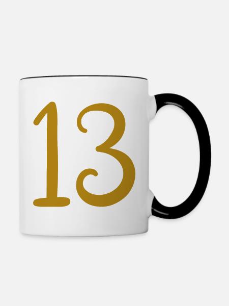13 - Tasse zweifarbig - Weiß/Schwarz