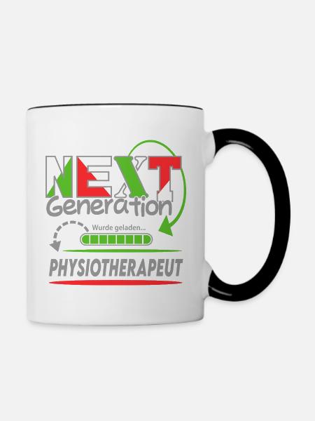 Physiotherapeut Next Generation Beruf Arbeit Mann - Tasse zweifarbig - Weiß/Schwarz