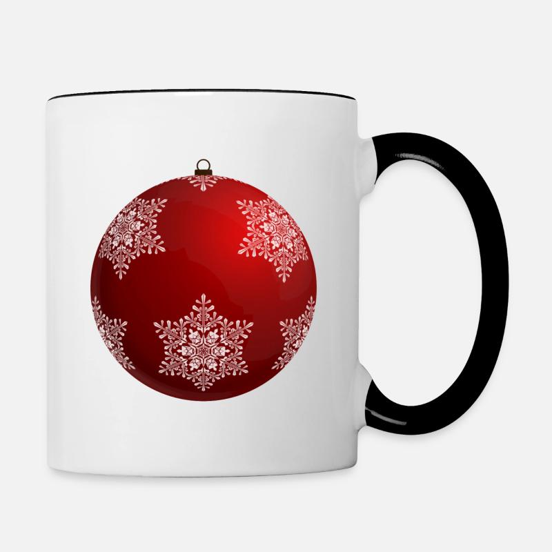 Boule de Noël / Bébé de Noël - Mug contrasté - blanc/noir