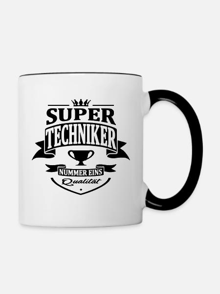 techniker nummer eins - Tasse zweifarbig - Weiß/Schwarz