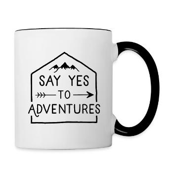 Say yes to adventures - Contrasting Mug - white/black - Right