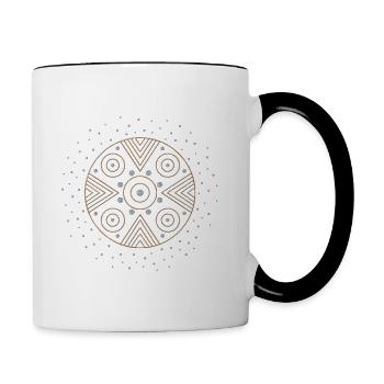 Pintadera sarde lumineux - Mug contrasté - blanc/noir - Droite
