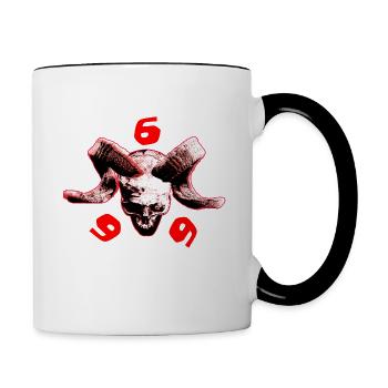skull 666 - Contrasting Mug - white/black - Right