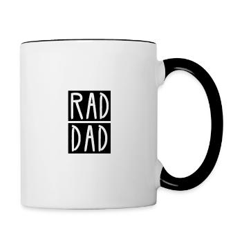 WHEEL DAD - Contrasting Mug - white/black - Right