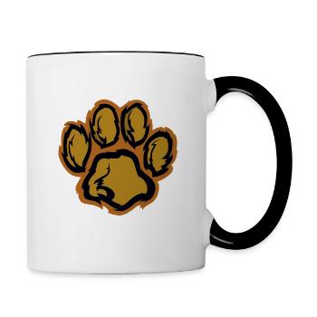 Animal Paw Dog Cat - Contrasting Mug - white/black - Right
