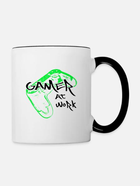 Gamer - Tasse zweifarbig - Weiß/Schwarz