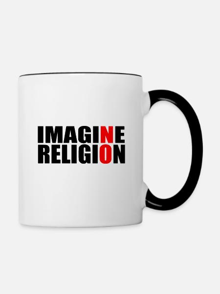 RELIGION AN! - Tasse zweifarbig - Weiß/Schwarz