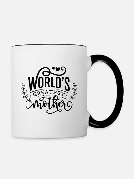 World's Greatest Mother - Tasse zweifarbig - Weiß/Schwarz