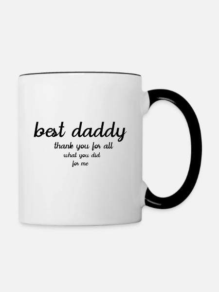BESTER VATI - Tasse zweifarbig - Weiß/Schwarz