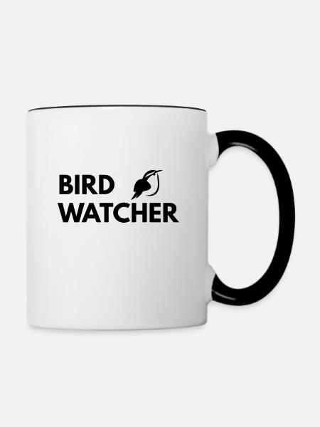 Bird Watcher - Tasse zweifarbig - Weiß/Schwarz