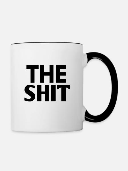 THE SHIT - Tasse zweifarbig - Weiß/Schwarz