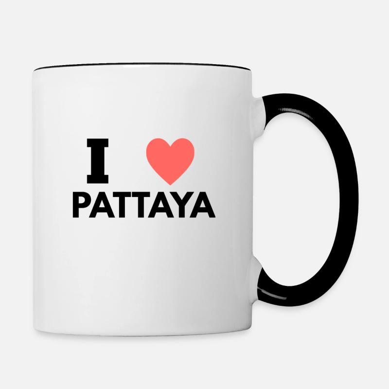 J'AIME PATTAYA - Mug contrasté - blanc/noir