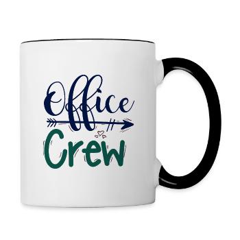 office crew Büro Team - Tasse zweifarbig - Weiß/Schwarz - Rechts