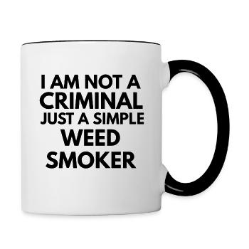 Stoner sayings - Contrasting Mug - white/black - Right