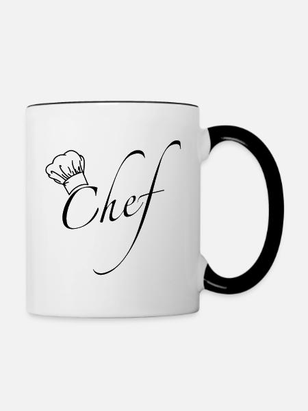 Küchenchef - Tasse zweifarbig - Weiß/Schwarz